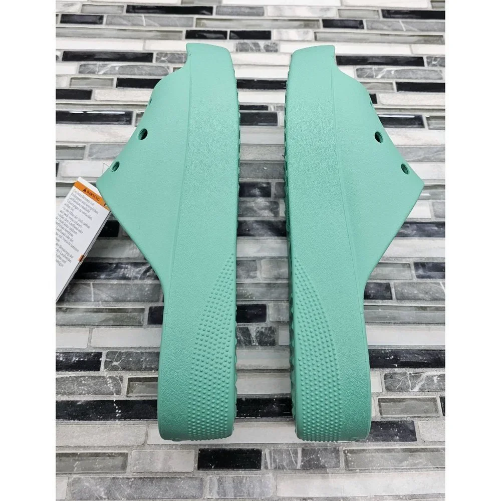 Crocs Classic Platform Jade Stone Women's Slides Size 9 - Picture 6 of 11